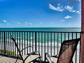 Beautiful beach views from wrap around balcony