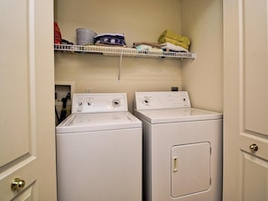 In unit washer and dryer.