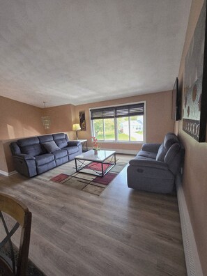 newly remodeled living areas with reclining couches allows for comfort