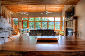 Mountain view from dining table