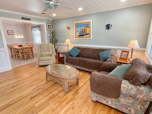 Living Room with TVDVD