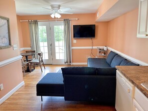 Living Area with TV, Double Sleeper Sofa