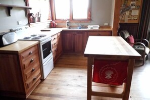 The new kitchen. 