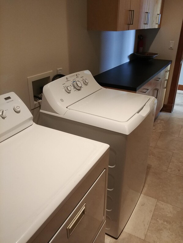 Spacious laundry room