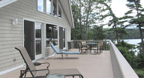 Our wall of windows &  upgraded 'bare feet friendly' Azek deck