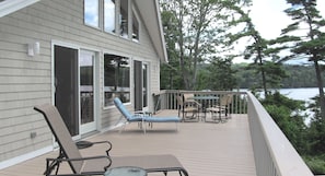 Our wall of windows & upgraded 'bare feet friendly' Azek deck