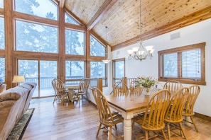 Living Room - Dining area. Lots of windows and natural light.