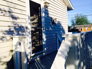 Side door and deck