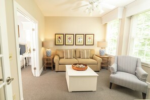 sunroom with sleeper sofa
