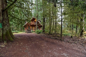 Driveway and front of cabin