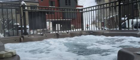 2 Large Hot tubs kept at 104F degrees, with massaging jets.  Close to condo. 
