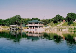 The FloatHouse as seen from the lake.