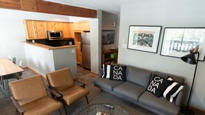 Open plan living, dining and kitchen area
