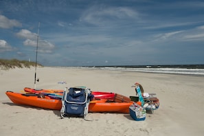 beach in front of house (kayak not included)