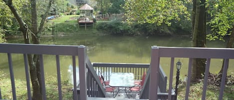 River view from the back porch of the house