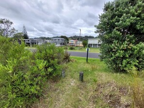Short walk across the road and over the sand dune to the beach
