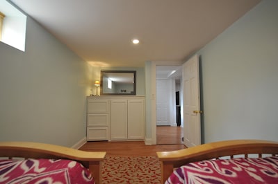 Comfy, cozy and clean basement apt with parking close to Harvard, Tufts and MIT.