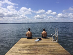 Swimming off Dock