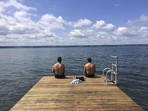 Swimming off Dock