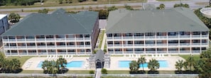 Aerial View of Condo Complex - Aerial View of Condo Complex featuring Two Pools