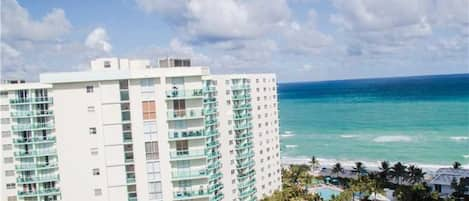 Atlantic ocean beach views from balcony.