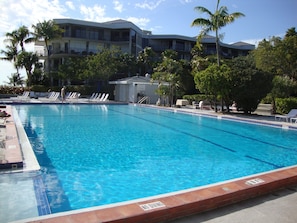 Olympic Heated Pool on the beach with large hot tub