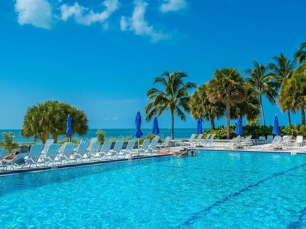 beautiful view of the pool