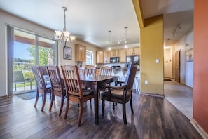 Dining Area- dining table with seating for 8 guests