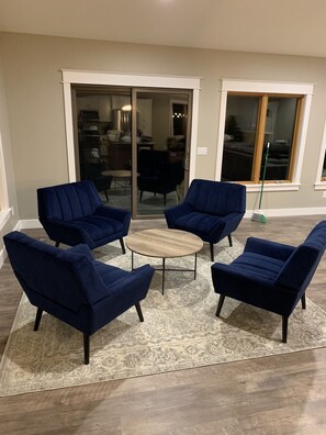Sitting area in great room.