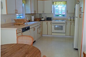 Eat in kitchen with dining area.