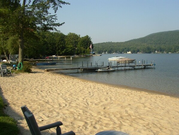 The beach and dock