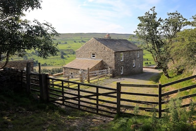 Laykin Cottage, niedrige Reihe in der Nähe von Richmond in den Yorkshire Dales