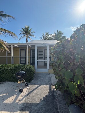View of the front of the bungalow from the street side (the front of the house)