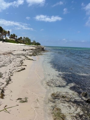 A view of the private beach.
