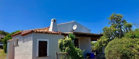 Outside of house.