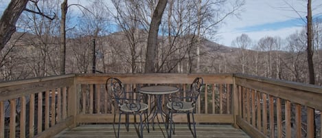 Deck views - bistro seating - late fall, winter, early spring