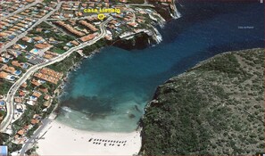 The house location in the bay of Cala en Porter