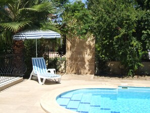 Outside pool shower