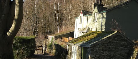 Brockstone Grasmere Cottage viewed from the parking and turning area.