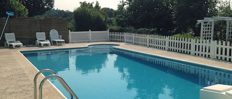 Large and fenced pool