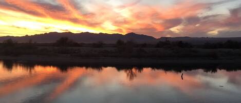 SUNSET ON THE RIVER