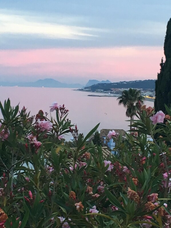 Stunning view from upper terrace ~ where two continents meet