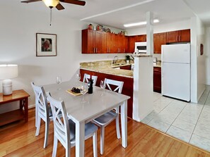 Our modern kitchen is a chefs dream, equipped with everything you need to whip up delicious meals.