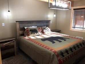 King bed in the master bedroom