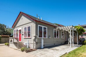 A historical home, recently remodeled, with private driveway parking.