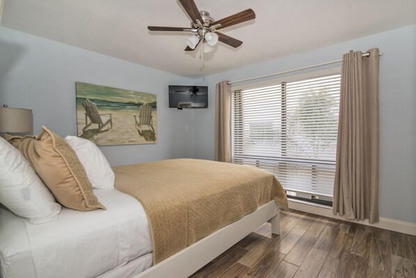 bedroom 1 with a smart TV