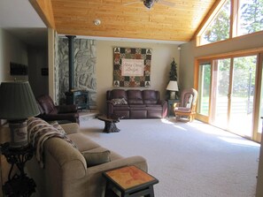Living room with abundant views of the lake
