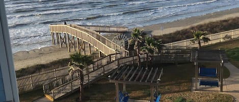 Beach Access and View from Balcony