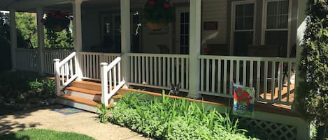 Front porch - great place to relax & watch the world go by!