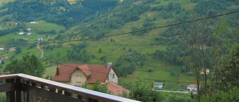 vue du balcon en été